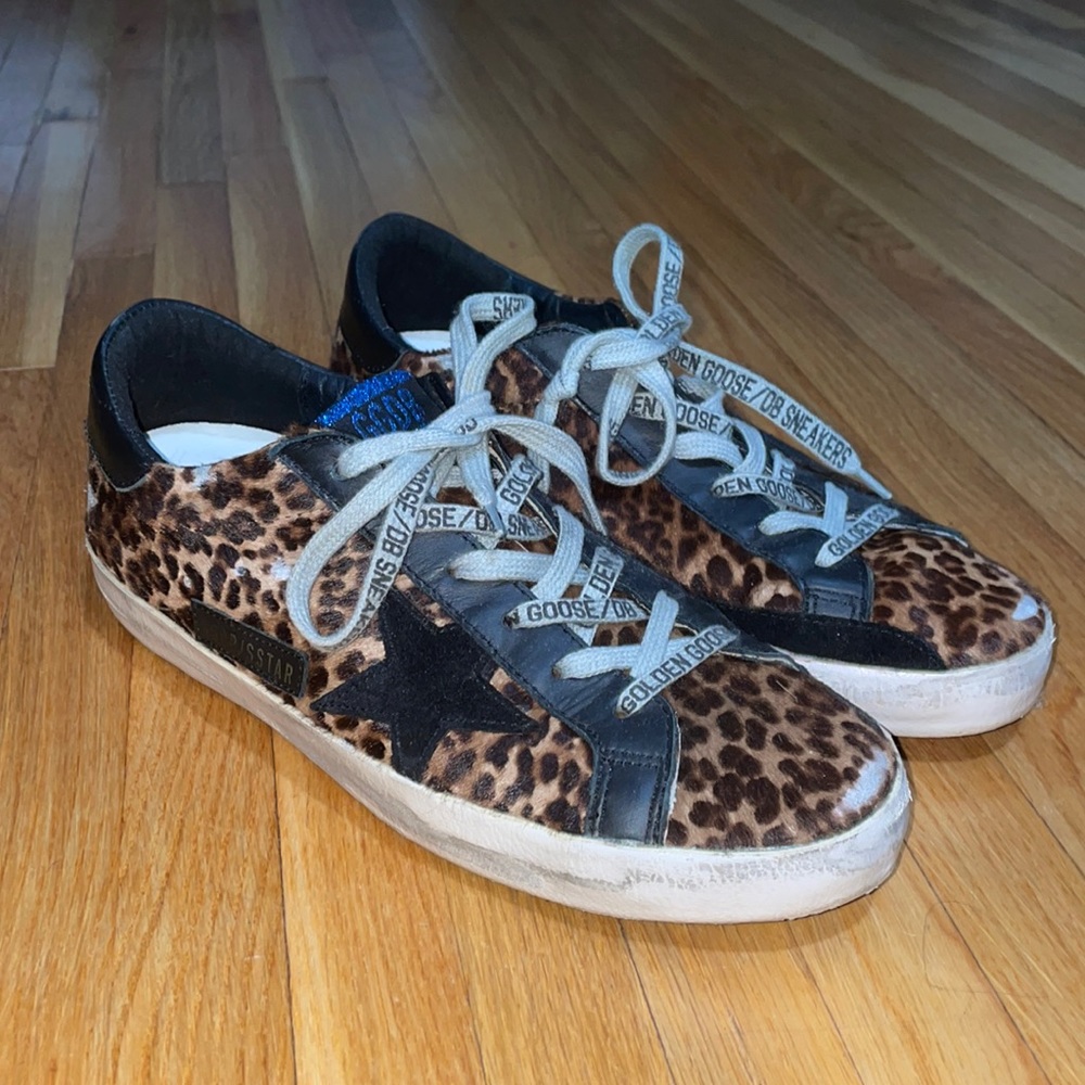 Golden Goose leopard print sneakers - very good condition